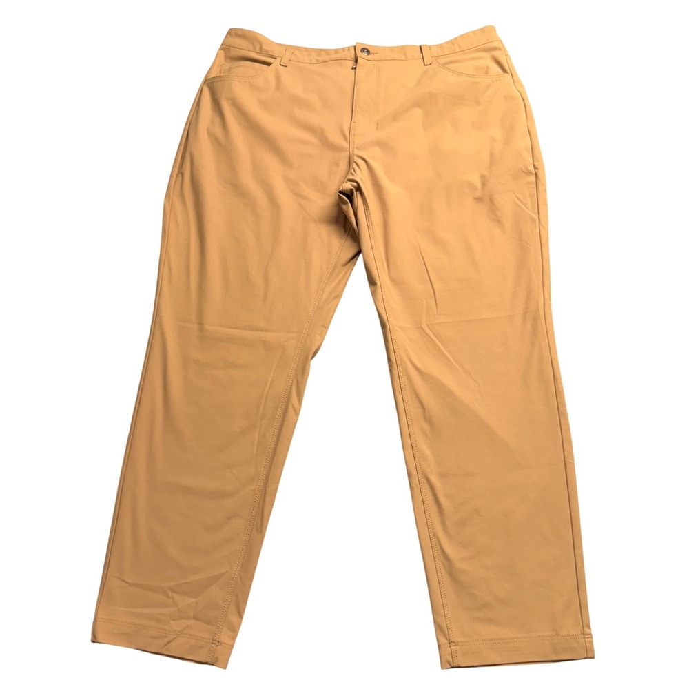 Fabletics The Only Pant Mens 38x30 Dark Twill Tan Khaki Straight Leg